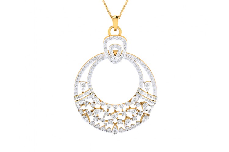 Vikki Diamond Pendant & Earrings set in gold